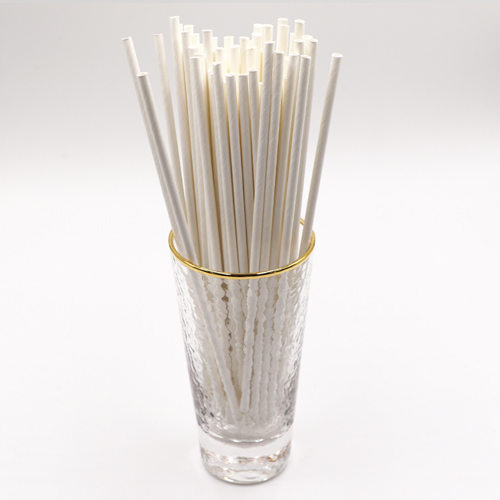 Plain White Paper Drinking Straws Bar Sip Stirs 1