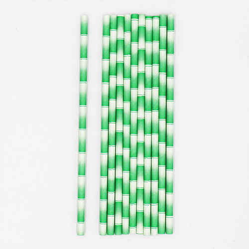 Bamboo Print Paper Straws 4