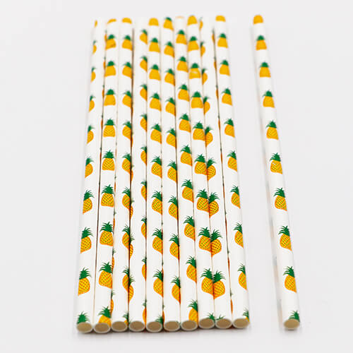 Biodegradable Pinapple Paper Straws 2 1