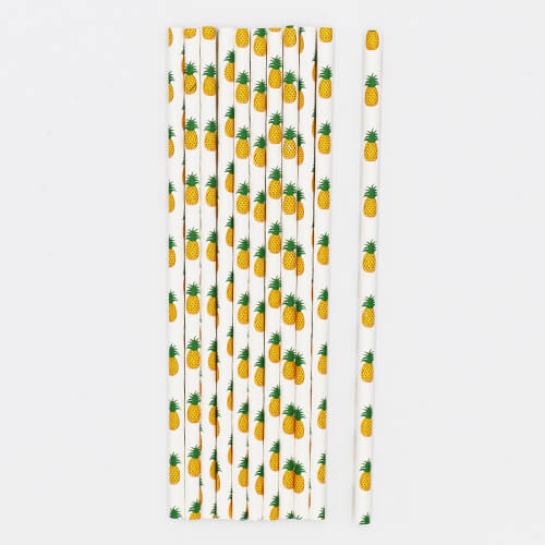 Biodegradable Pinapple Paper Straws 3 1