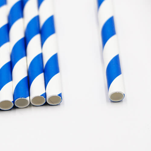 Blue and White Stripped Paper Straws 3 1
