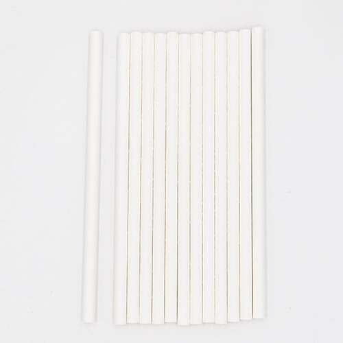 Plain White Giant Milkshake Paper Straws 3 1