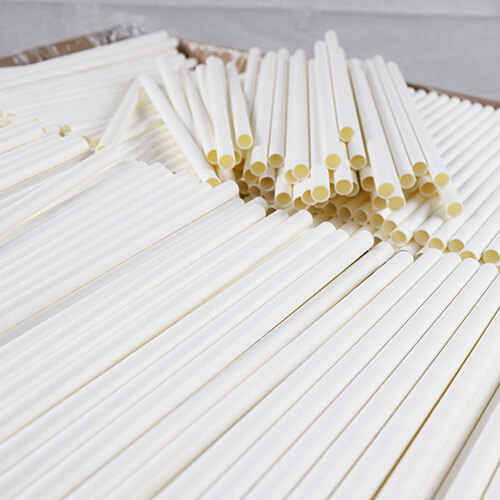 Plain White Giant Milkshake Paper Straws 5 1