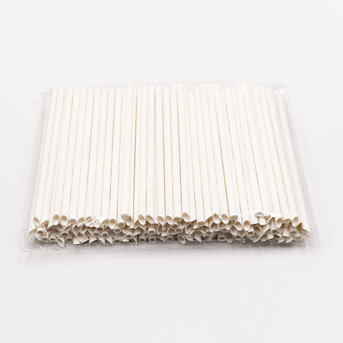 Pointed Plain White Milk Paper Straws 2