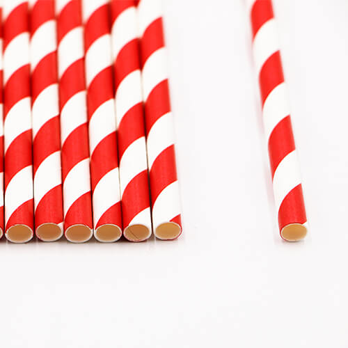 Red and White Stripped Paper Straws 3 2