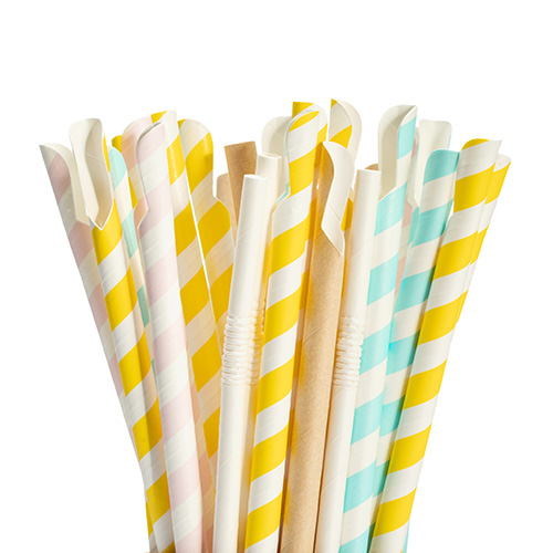 1000QTY,Jumbo PAPER SPOON Straws Smoothie Spoon straws 8x200mm Slush STRAW 