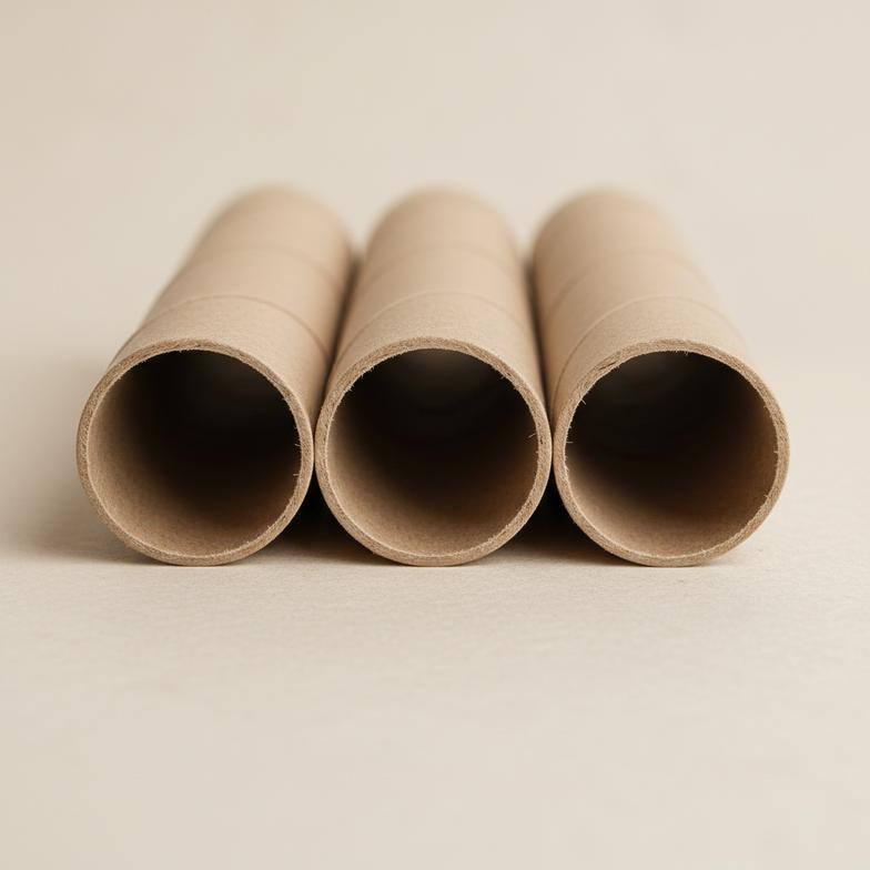 Close-up of a well-made paper mason bee tube showing clean edges and sturdy construction