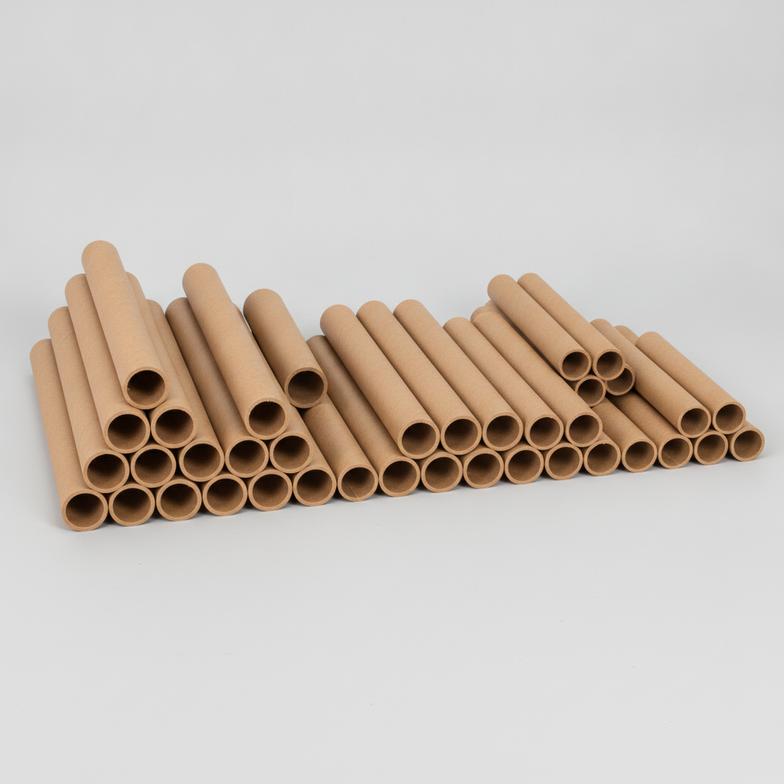 A stack of high-quality firework paper tubes from a reliable China firework paper tube supplier.