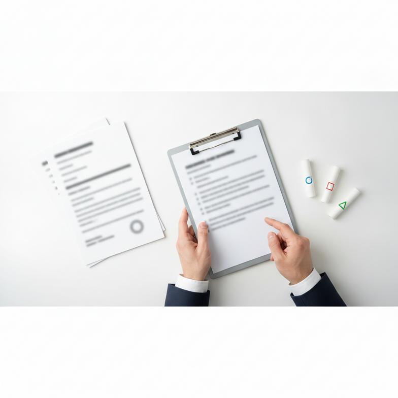 A person reviewing food-contact safety documents for printing ink used on hemp filter tips