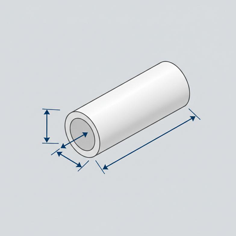 Diagram showing inner diameter and outer diameter of a paper mouthpiece for an alcohol breath tester
