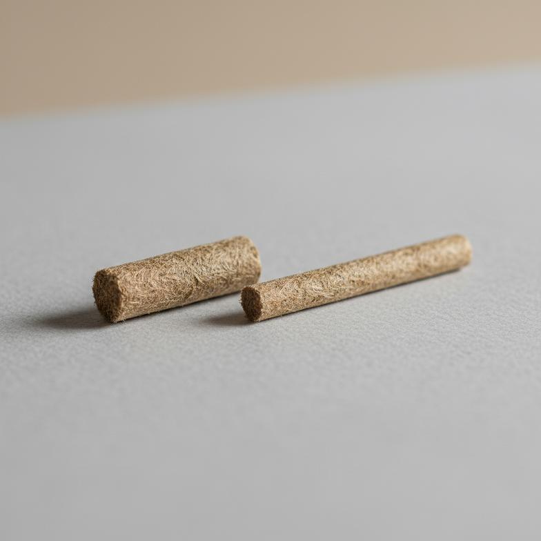 Comparing long and short hemp filter tips side-by-side