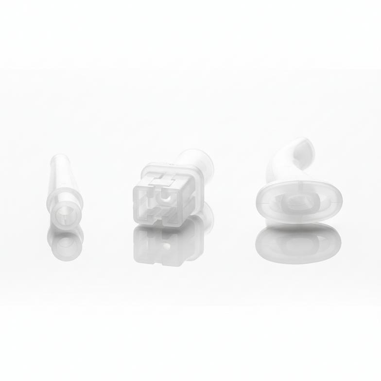 Comparing two different disposable mouthpieces for alcohol testers to show variations in design