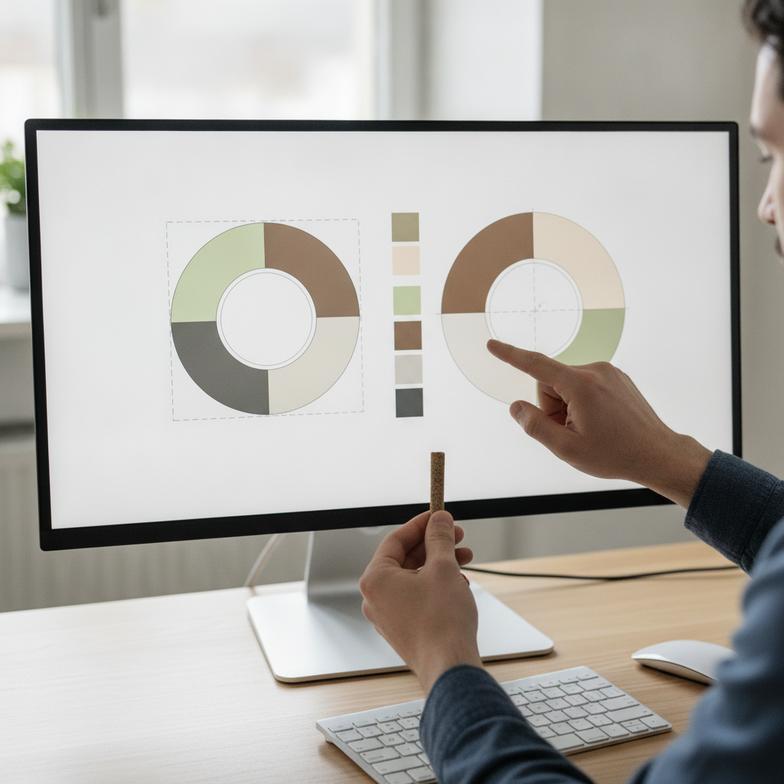 A designer reviewing a proof for custom-branded hemp filter tips
