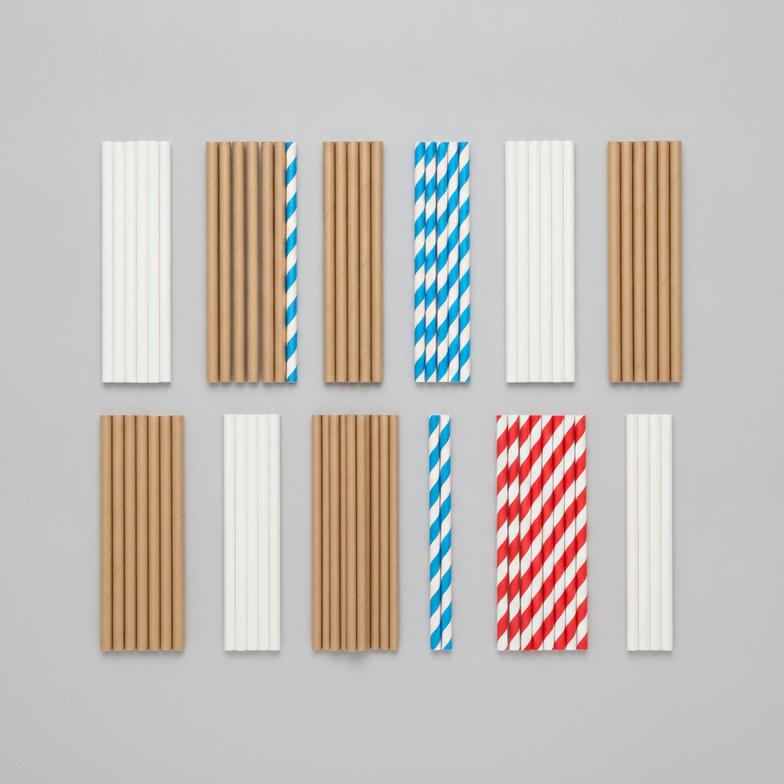 various paper straws showing different colors and patterns influencing the paper straw price