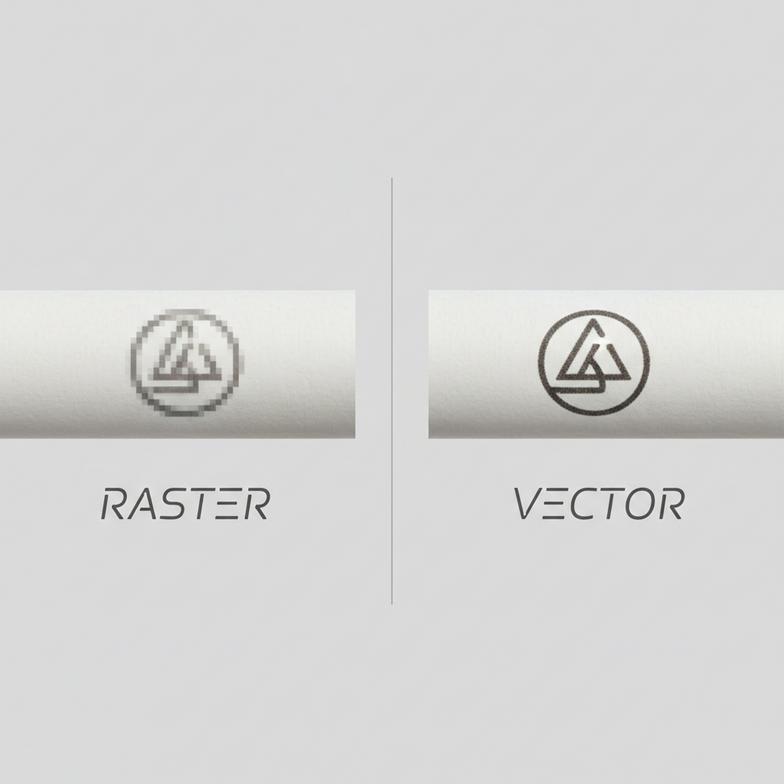 Vector vs raster file comparison for logo printed filter tips