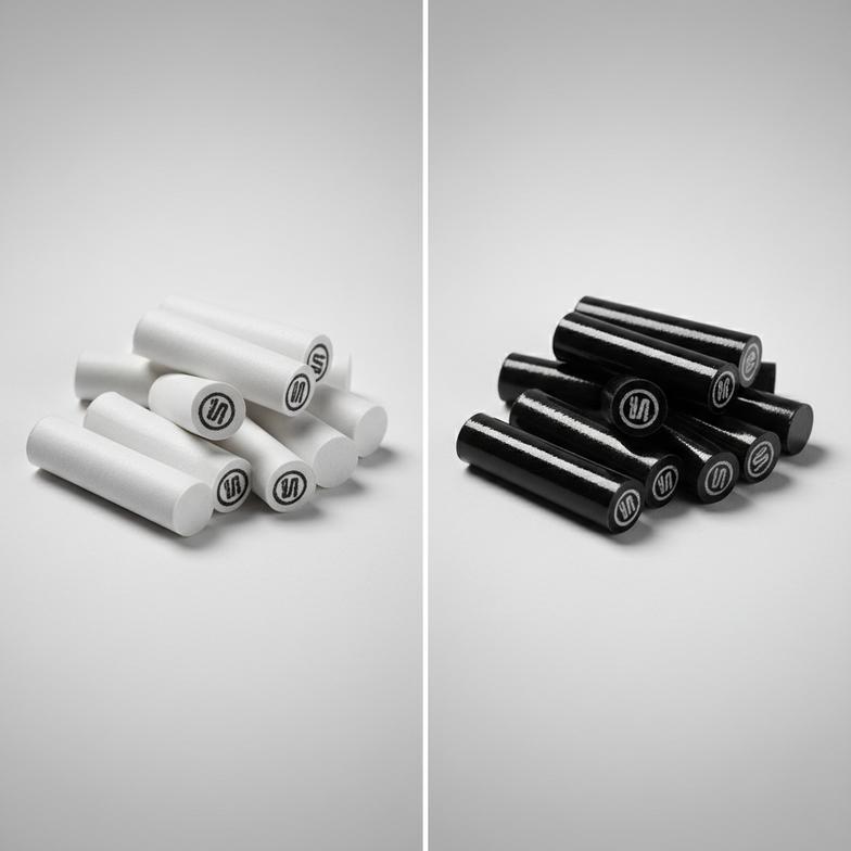 Matte and glossy ink finish on logo printed filter tips
