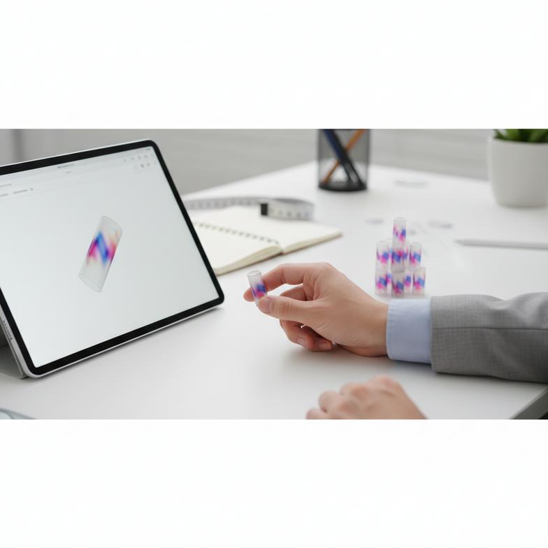 The proofing process for logo printed filter tips: digital mockup, physical sample, and final product